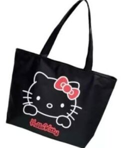 Cartera Coquette de Hello Kitty negra con rosa