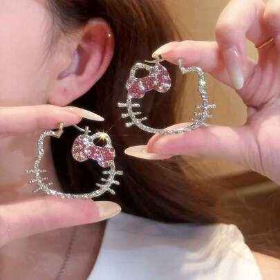 Aros Hello Kitty con Brillos