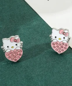 AROS HELLO KITTY EN ACERO Y CIRCON