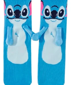 Calcetines Lilo Y Stitch Largo Caricatura Dibujo Anime Iman Azul Algodón Estandar (38-42)