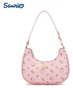 Bolso De Mano De Hello Kitty Media Luna Rosa Sanrio