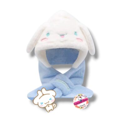 Set de Bufanda y Gorro Cinnamoroll con Orejeras 🩵